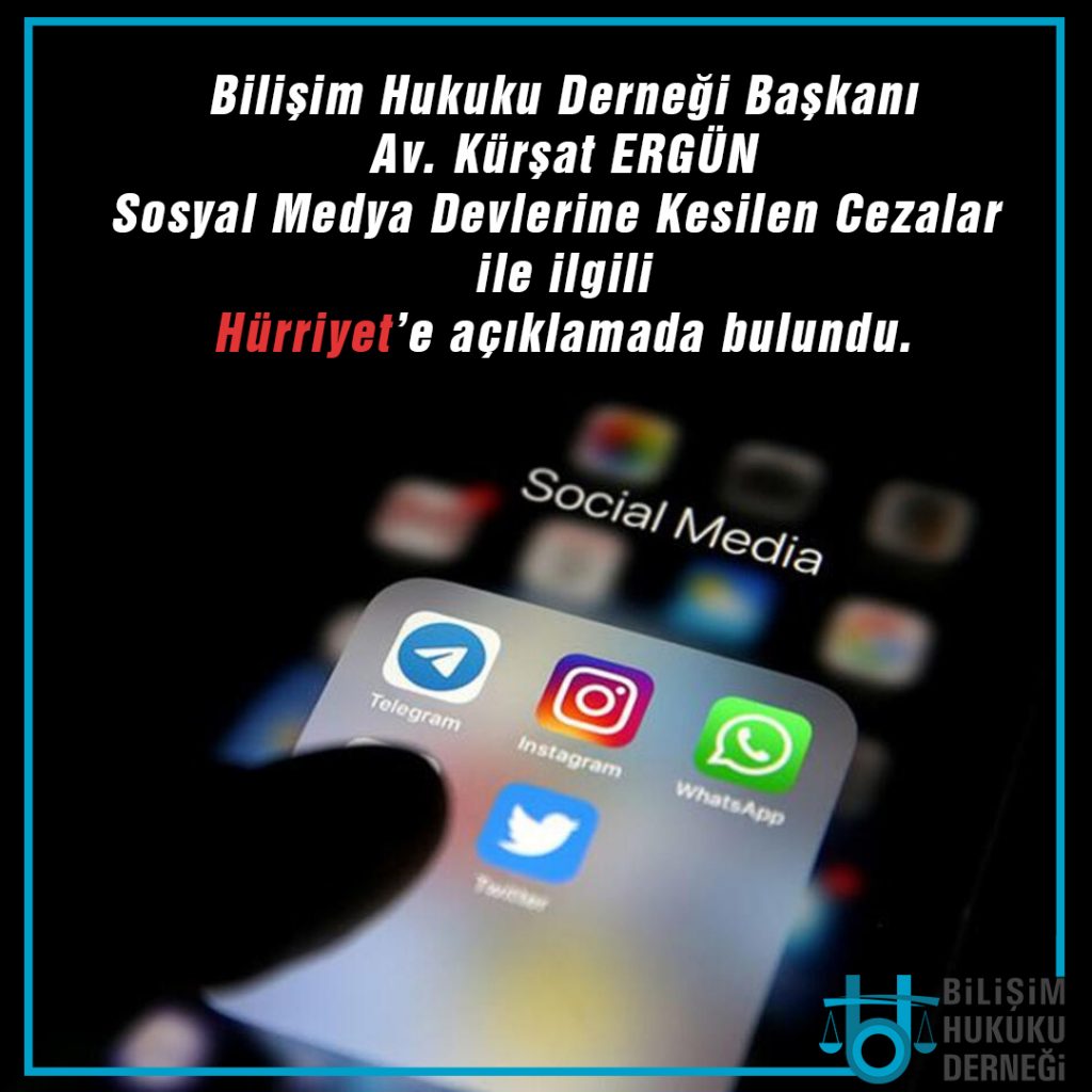 Sosyal Medya Devlerine kesilen cezalar ile ilgili BHD Başkanı Av. Kürşat Ergün Açıklaması