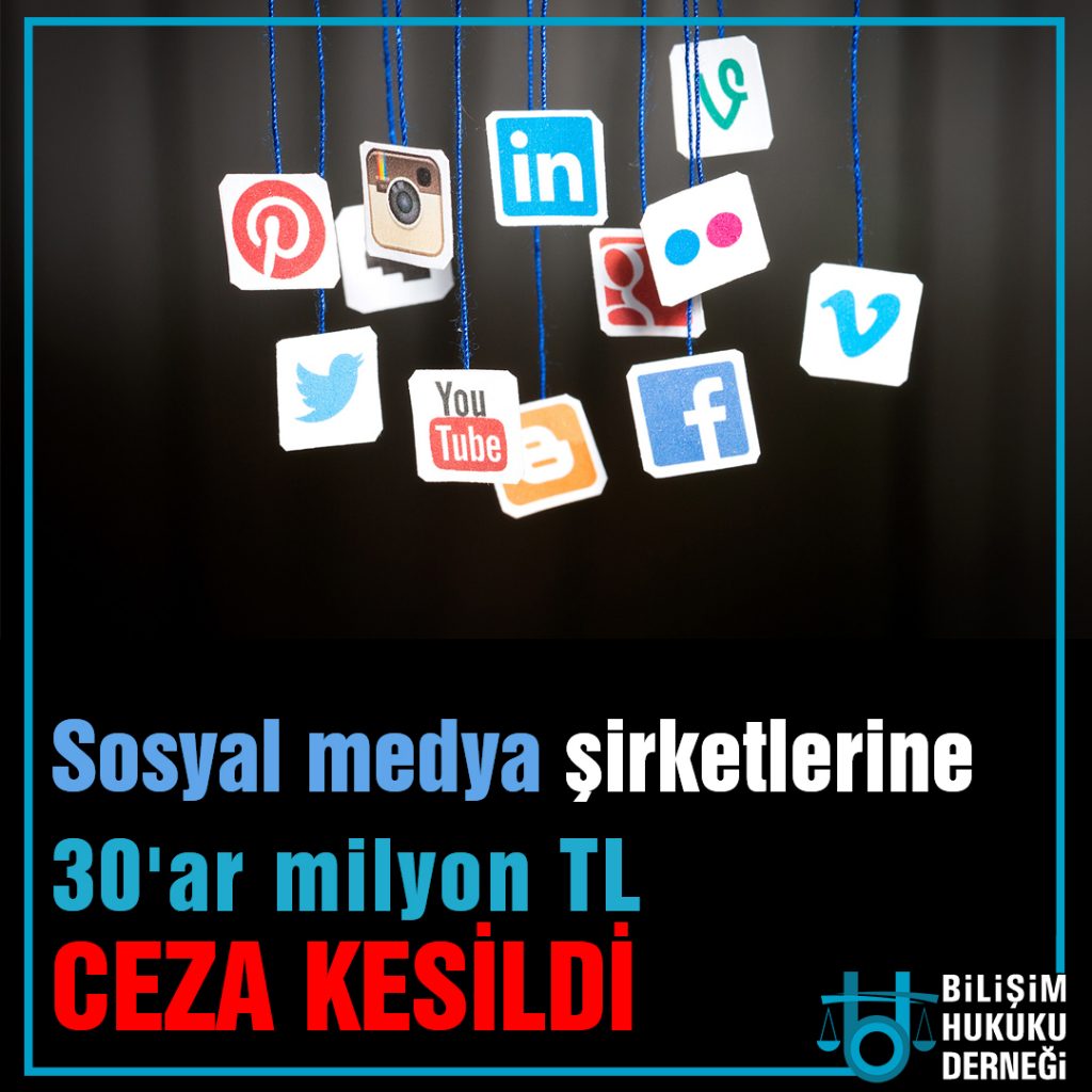 Sosyal medya şirketlerine 30'ar milyon TL ceza kesildi